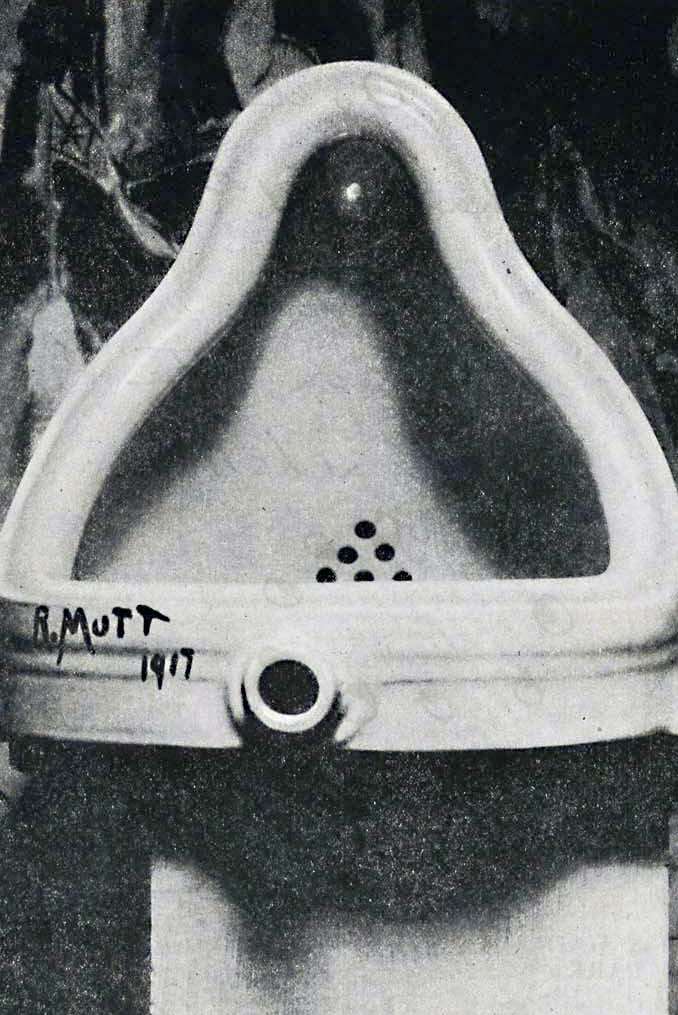The Fountain by Marcel Duchamp was exhibited in New York in 1917