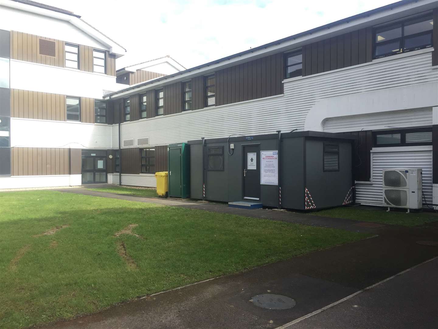 The pod at Maidstone Hospital is in a courtyard area