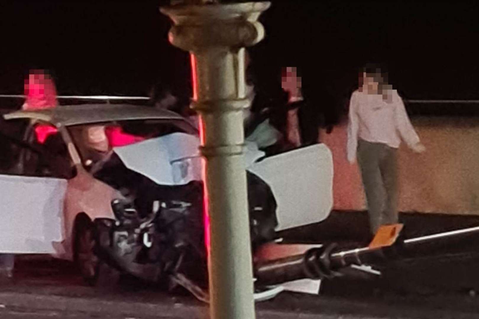 A man was arrested and taken to hospital following a crash at Margate seafront. Picture: Dan Dowling