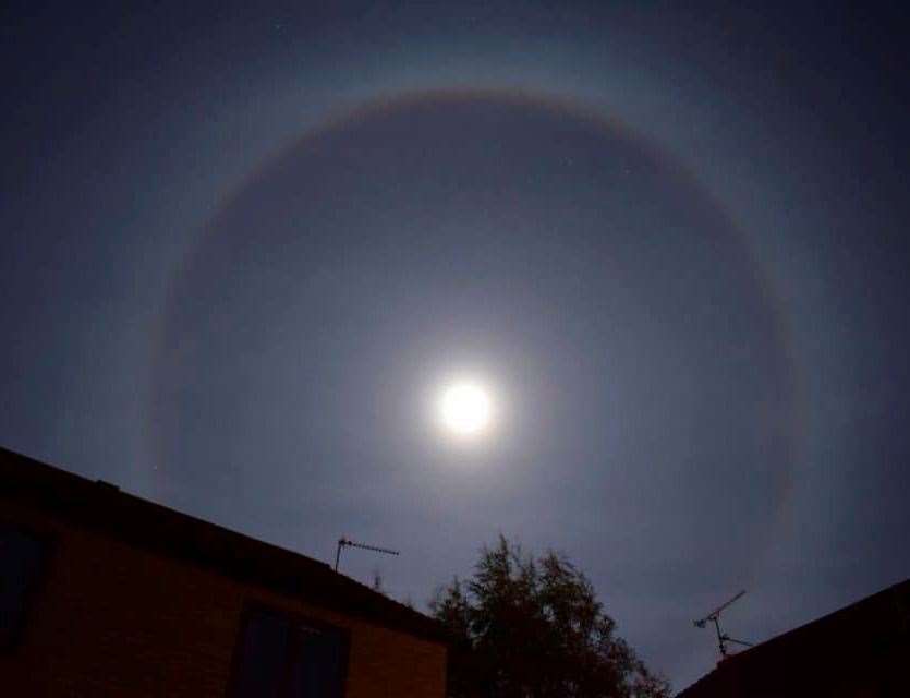 The moon halo. Picture: Guy Martin