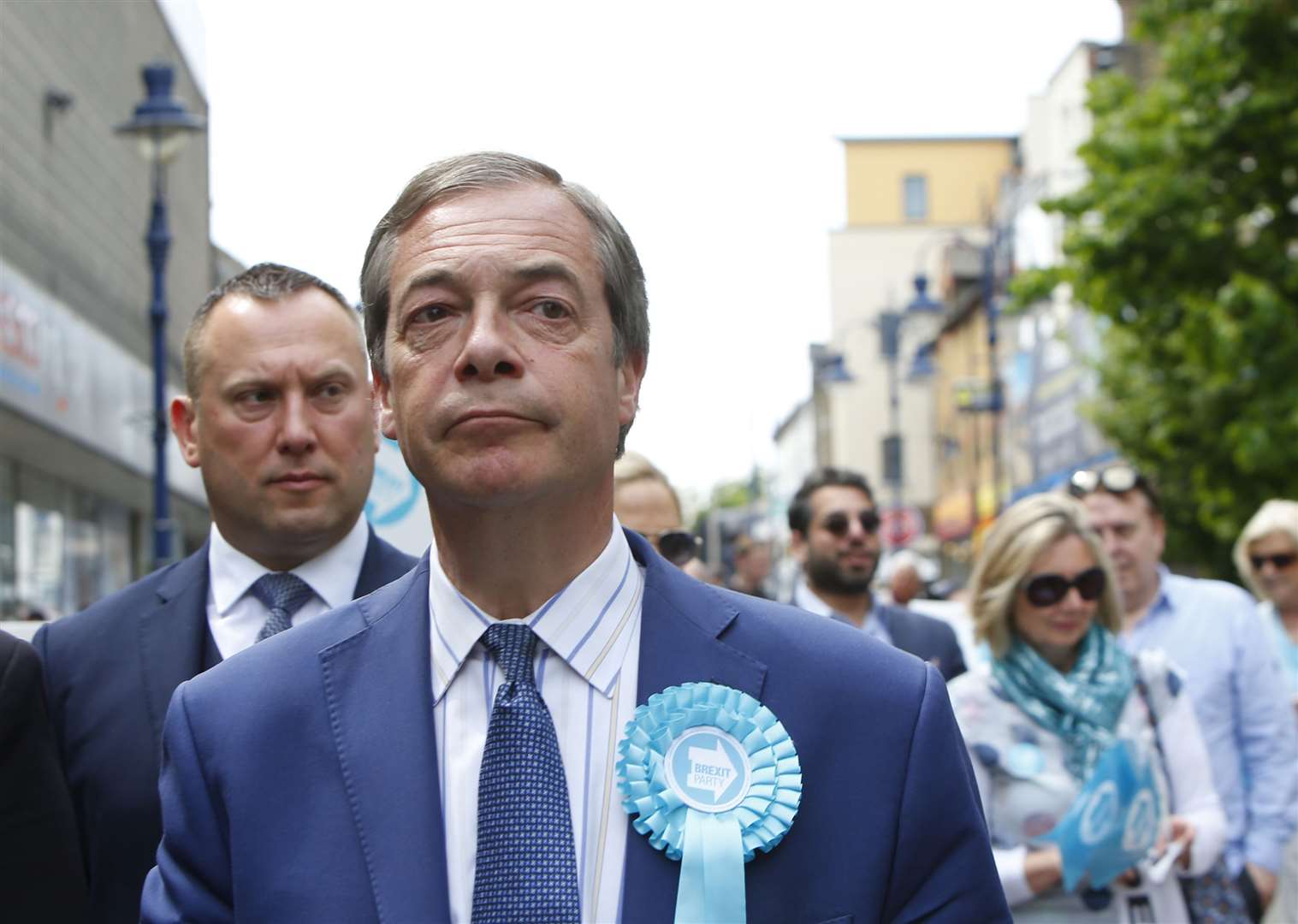 Mr Farage visits Gravesend ahead of the European elections in 2019. Picture: Andy Jones