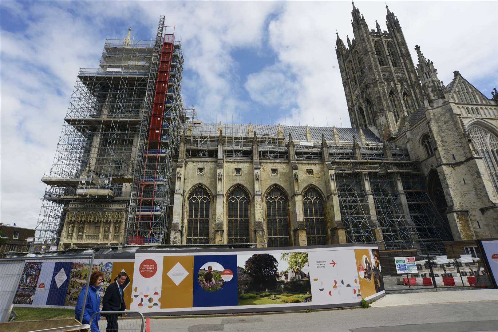 Canterbury Cathedral is currently undergoing major work.