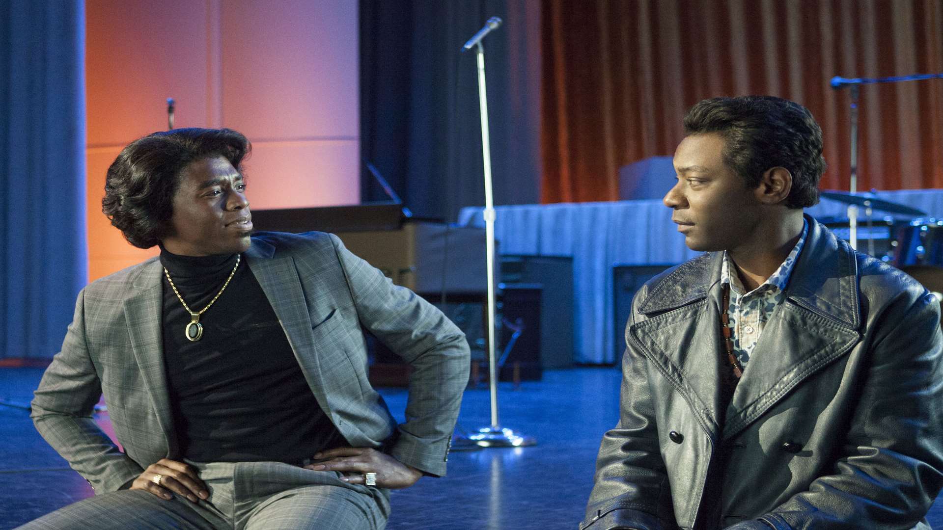 Get On Up, with Chadwick Boseman as James Brown and Nelsan Ellis as Bobby Byrd. Picture: PA Photo/Handout/Universal