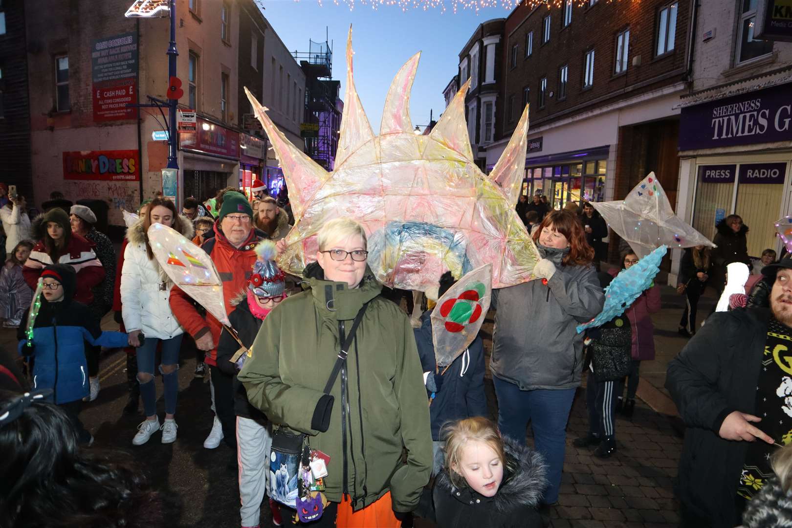 More than 200 lights were made for the Sheerness lantern parade on Saturday