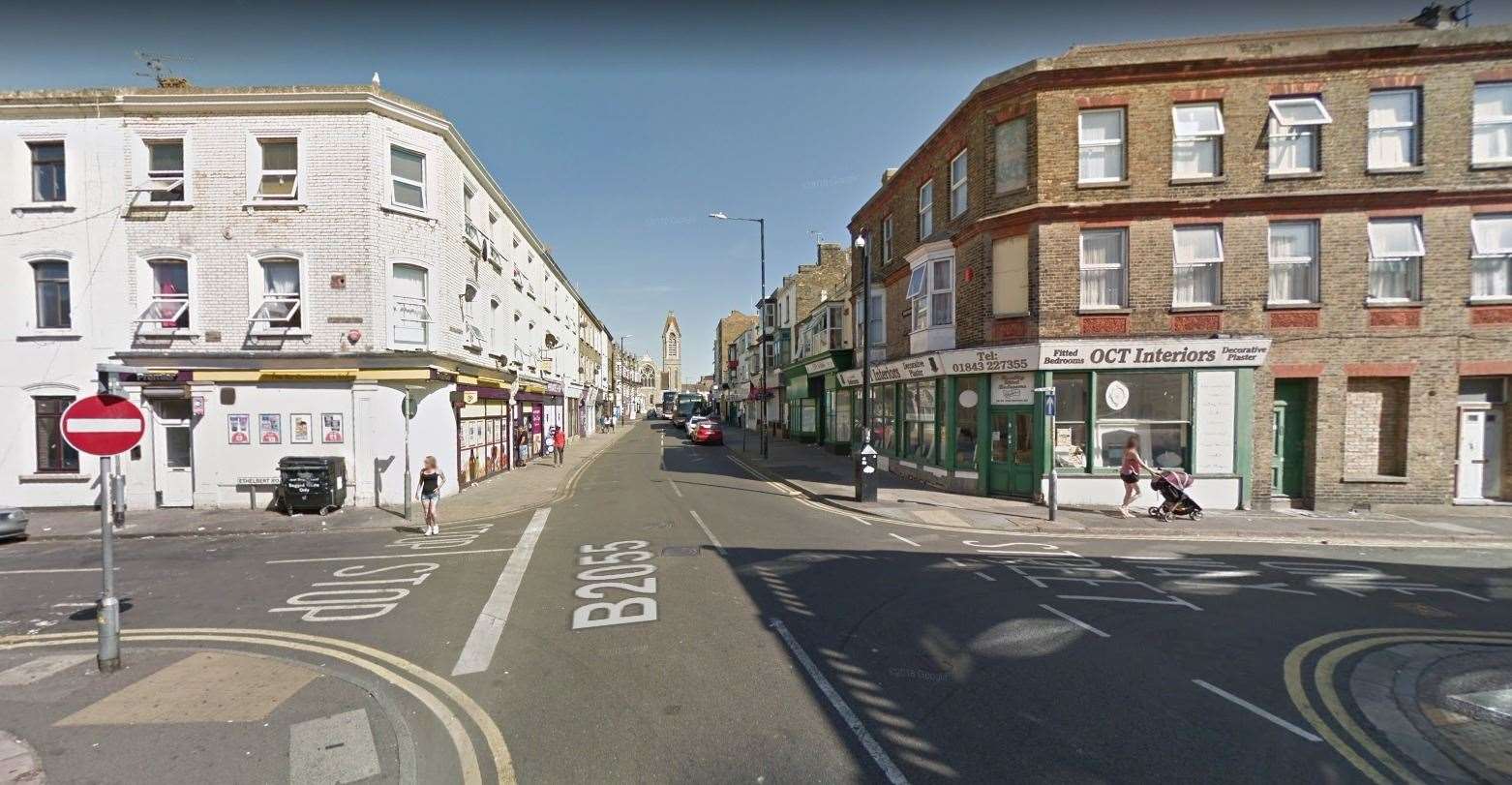 Police were called to the scene in Northdown Road, close to the junction with Ethelbert Road, in Margate. Picture: Google (21834244)
