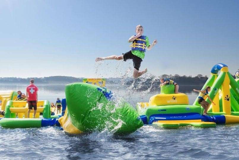 The Aqua Park is a floating obstacle course