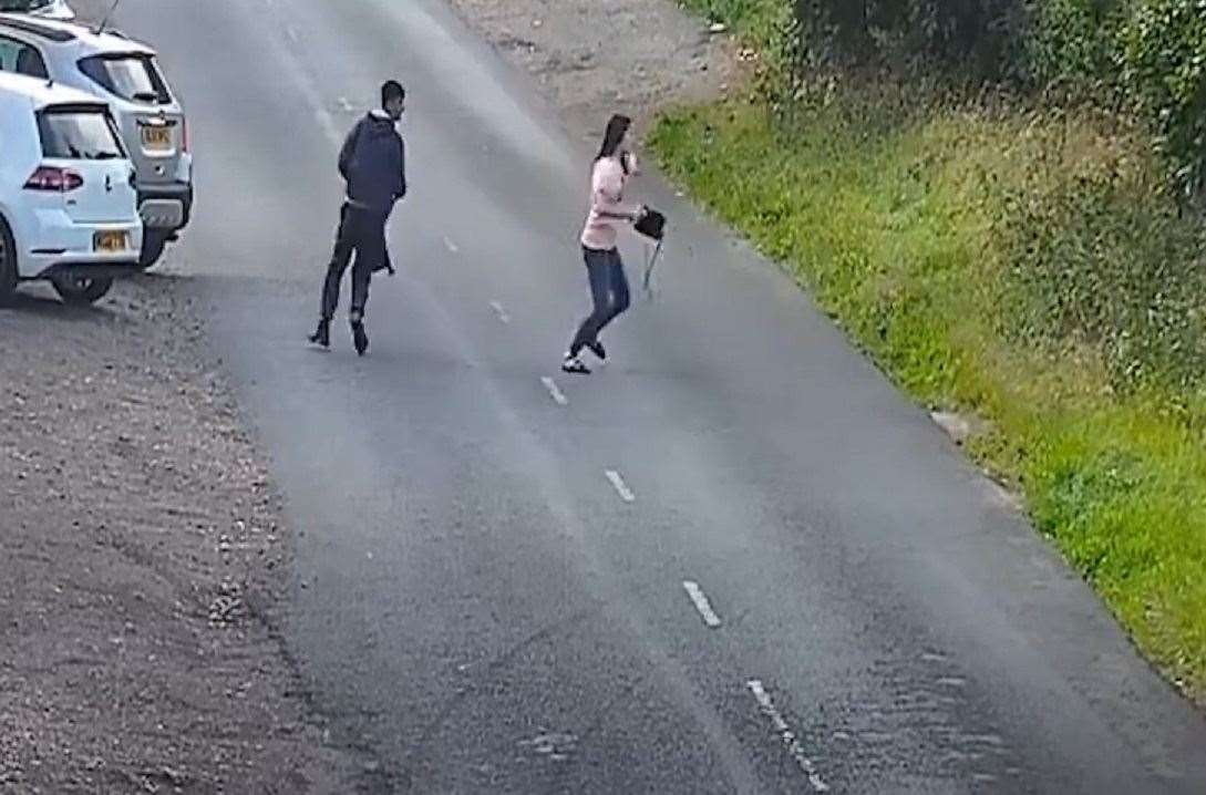 A man and a woman are among three people thought to have been in the Renault (West Midlands Police/PA)