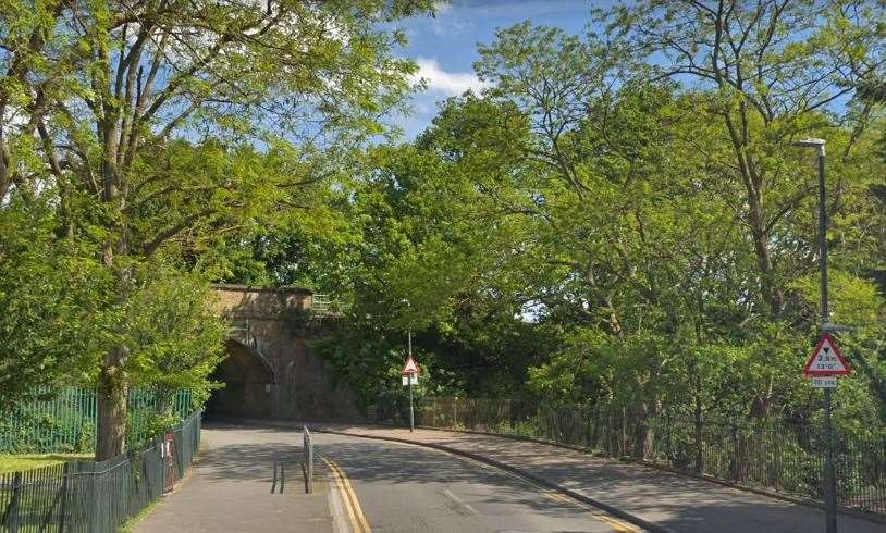 The site on Old Manor Way, on the right, where there are plans to build two blocks of flats. Photo: Google
