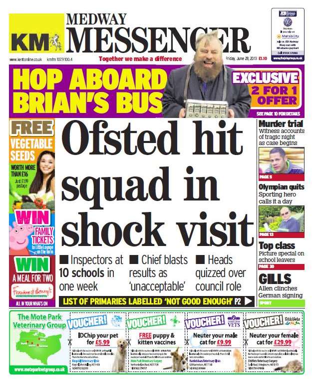 Medway Messenger front page