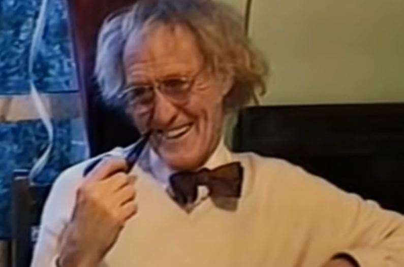 One of the last photos of Rod Hull with his pipe and bow tie. Picture: Rod Hull: A Bird In The Hand/Channel 4