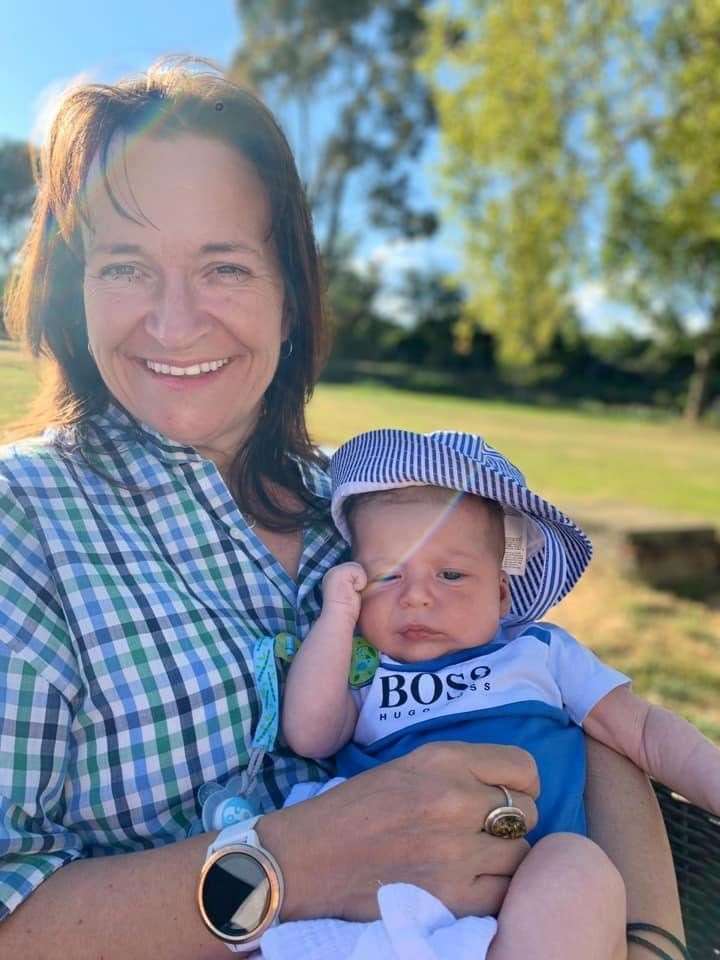 Emma pictured with her grandson Dougie