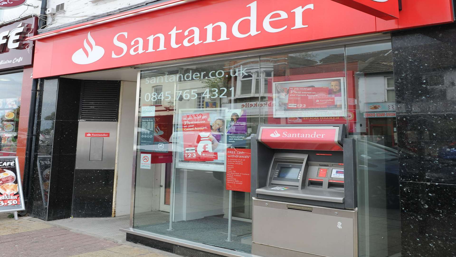 Santander in Gillingham High Street was raided