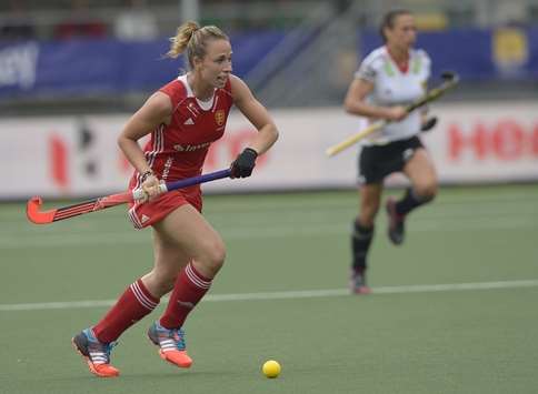 Kent's Susannah Townsend in action for England at the World Cup Picture: Ady Kerry/England Hockey