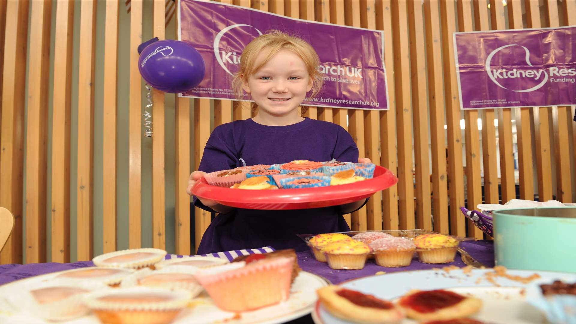 Chloe Heale, nine, sold cakes at Medway Maritime Hospital to raise money for Kidney Research