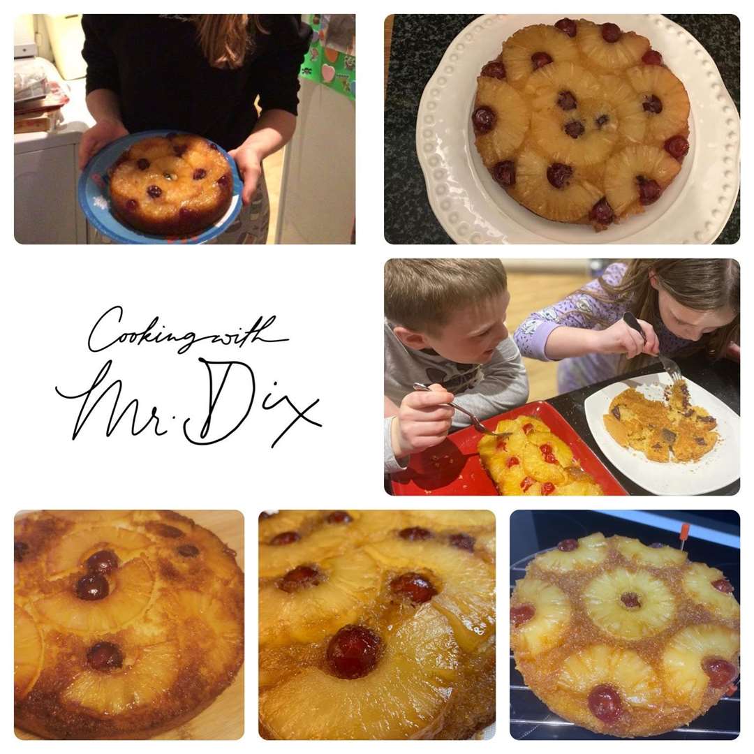 A pineapple upside down cake cooked by Mr Dix and his followers. Picture: Cooking with Mr Dix