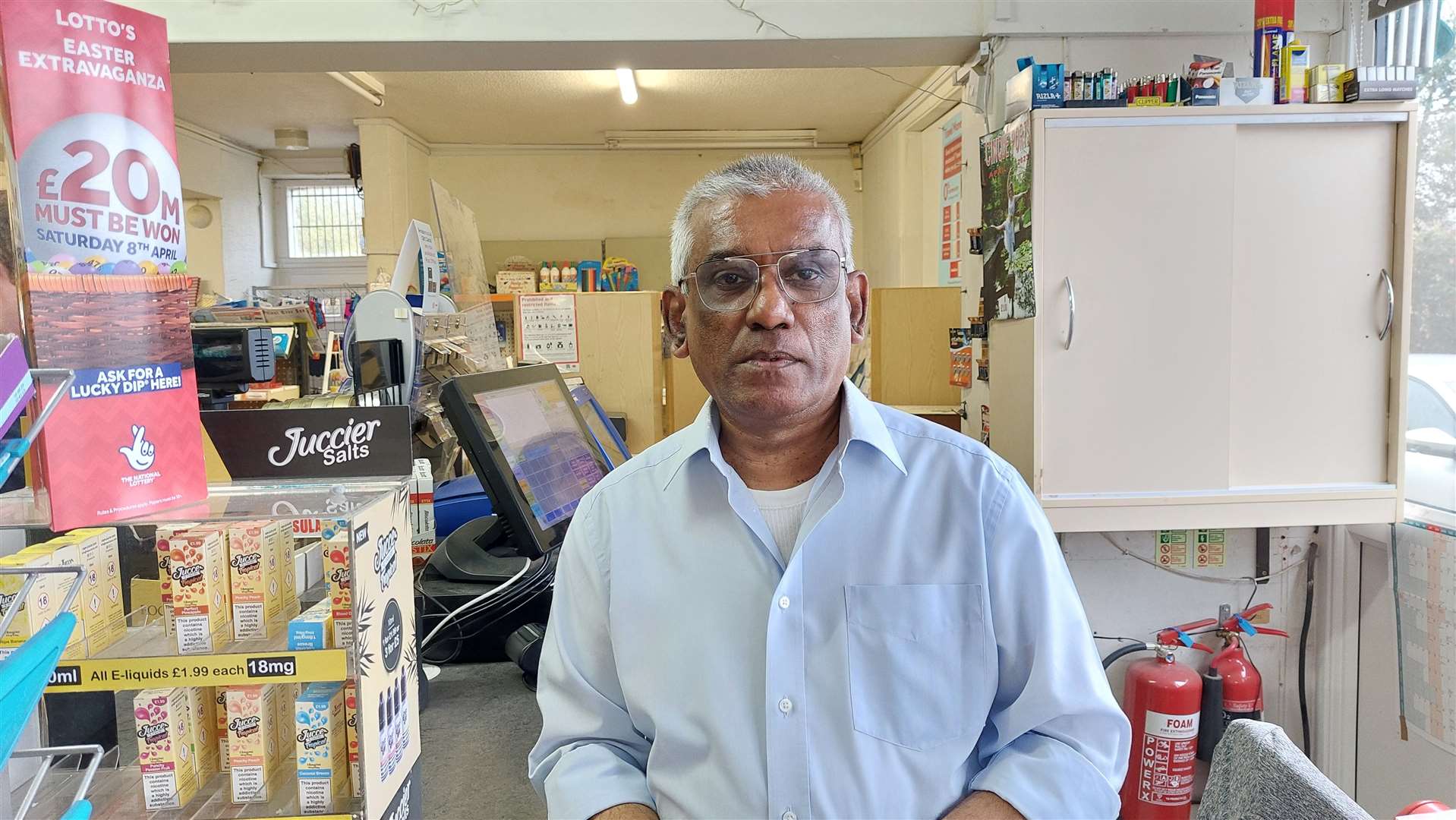 Owner of Aldington Post Office Stores, Muttukumarasamy Skandakumar served Paul on a regular basis