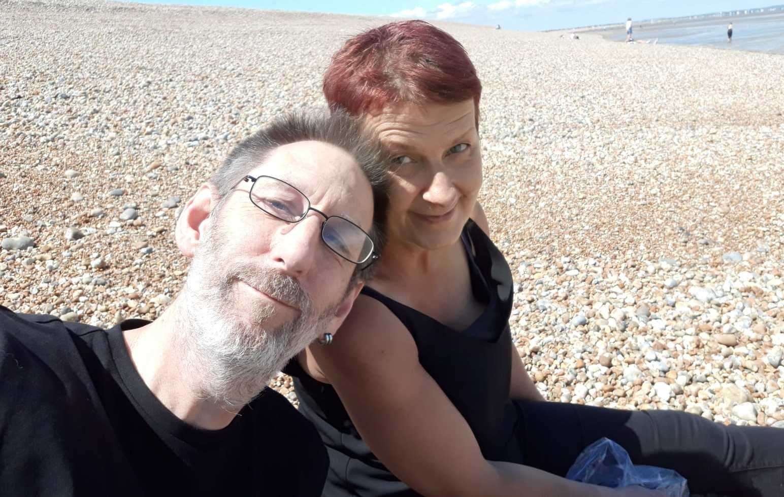 Daryn Garlinge and wife Jacqui enjoying the beach