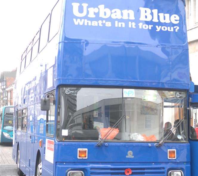 The Urban Blue Bus in Maidstone