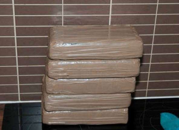 Packaged cocaine seized by police. Picture: Kent Police