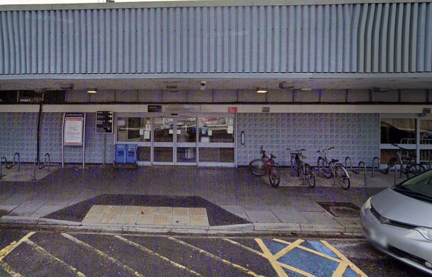 A man has been arrested for trespassing in Folkestone Central station. Picture: Google