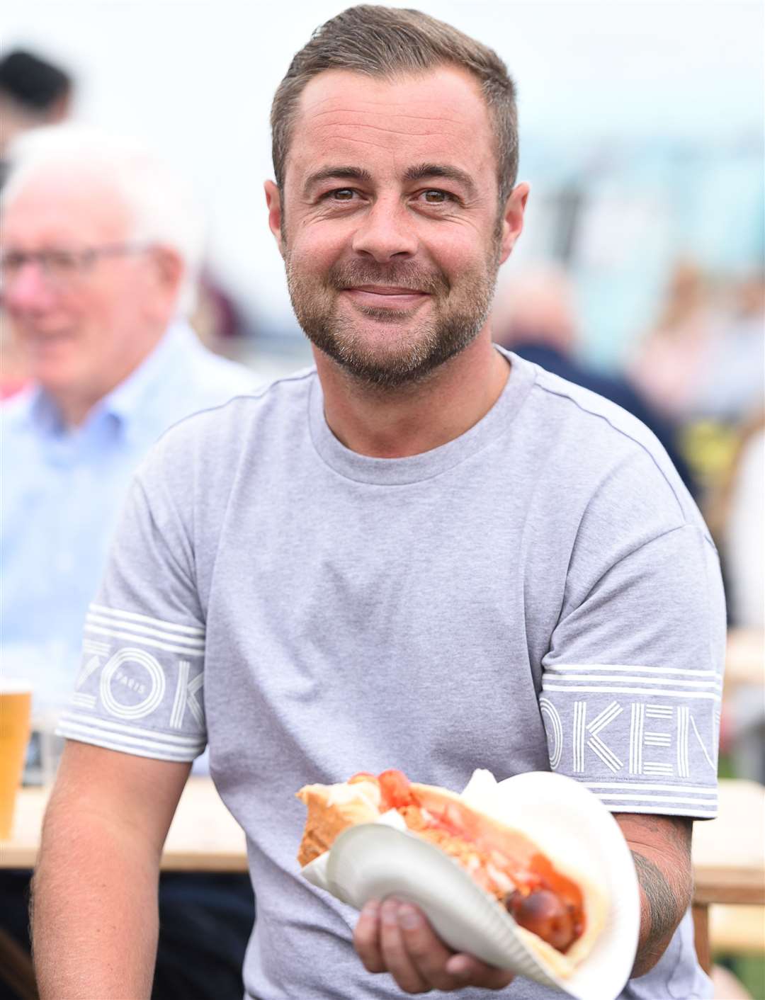 James Ellis and his extra large sausage at last year's festival in Deal Picture: Alan Langley