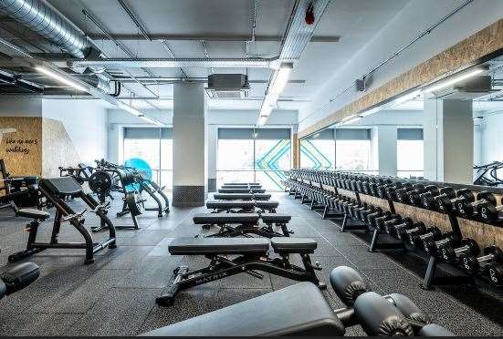 Free weights in a PureGym. Picture: PureGym
