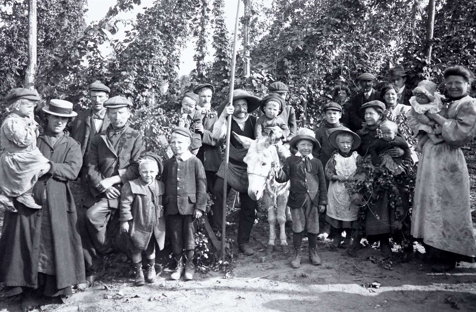 Hop-pickers in Kent, believed to have been taken in about 1910. Picture: Kent County Council
