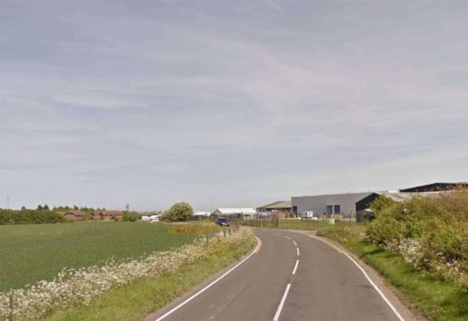 The crash happened in Spitfire Way, Manston. Picture: Google