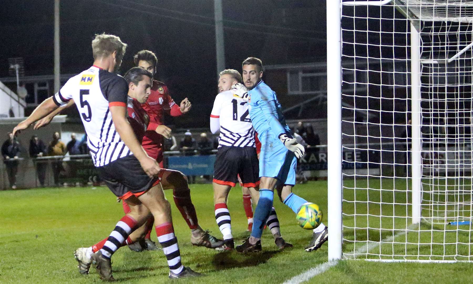 Deal Town captain Kane Smith equalises against Whitstable Town. Picture: Paul Willmott