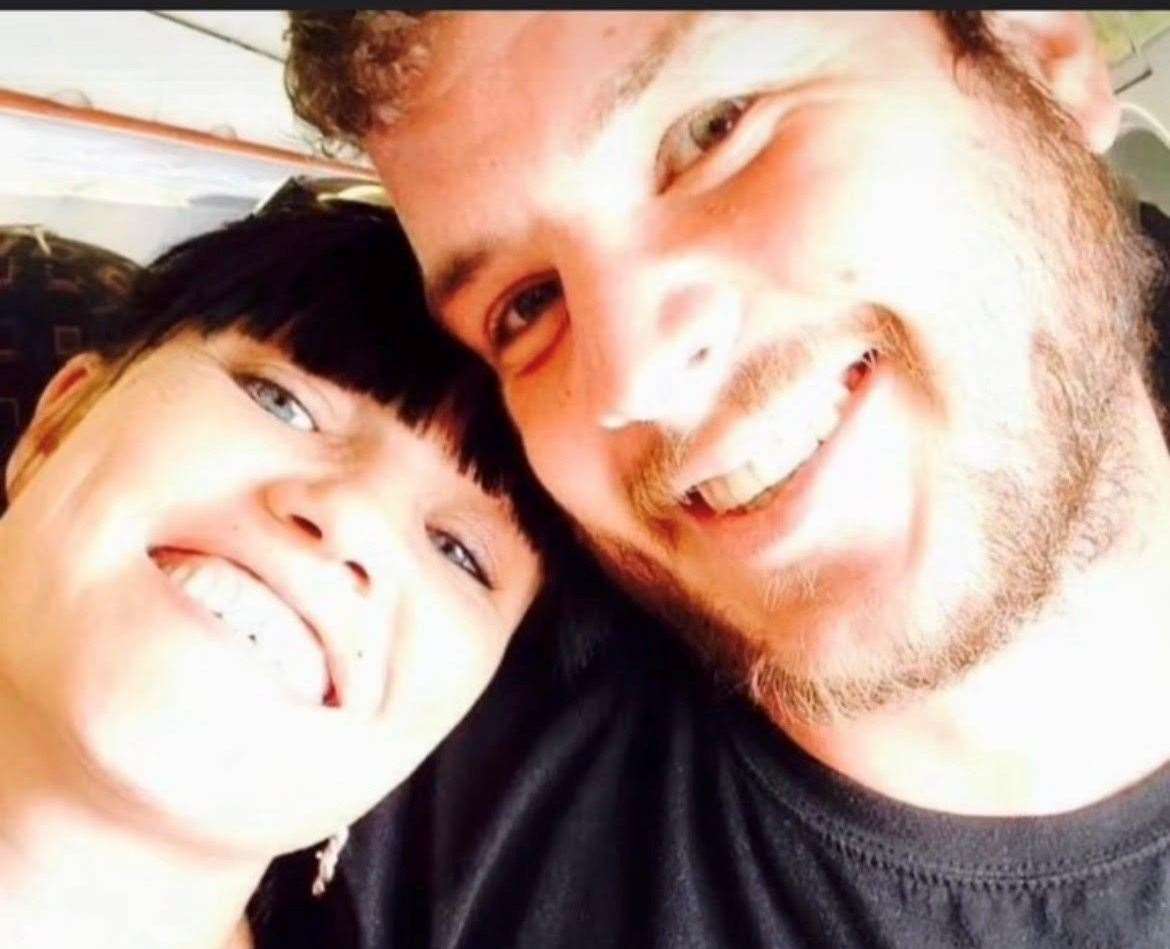 Joshua Whitehead with his fiancee Victoria Lawson, who died five months before his death in December last year