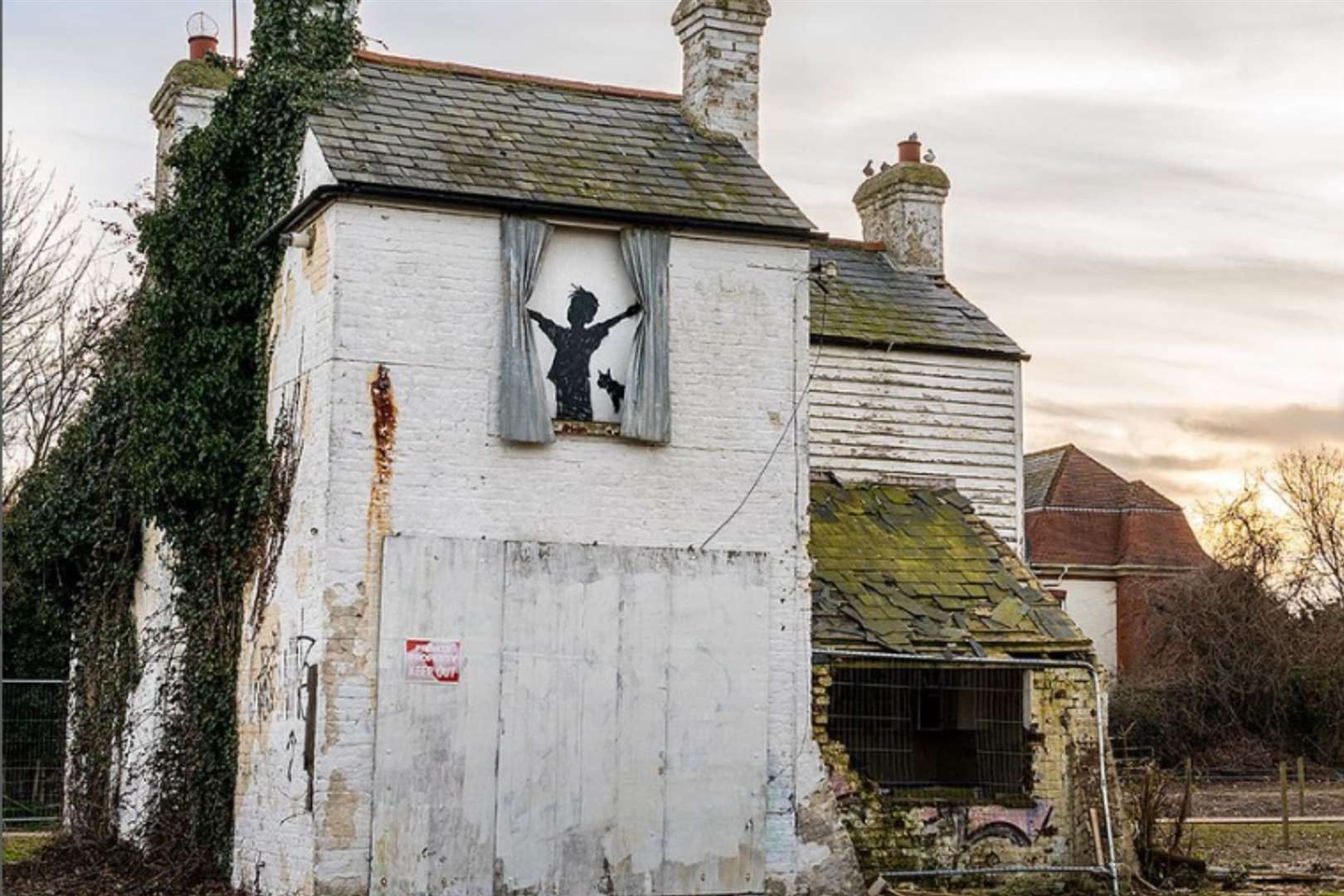 Banksy confirmed the work near Herne Bay was his yesterday. Picture: Banksy via Instagram