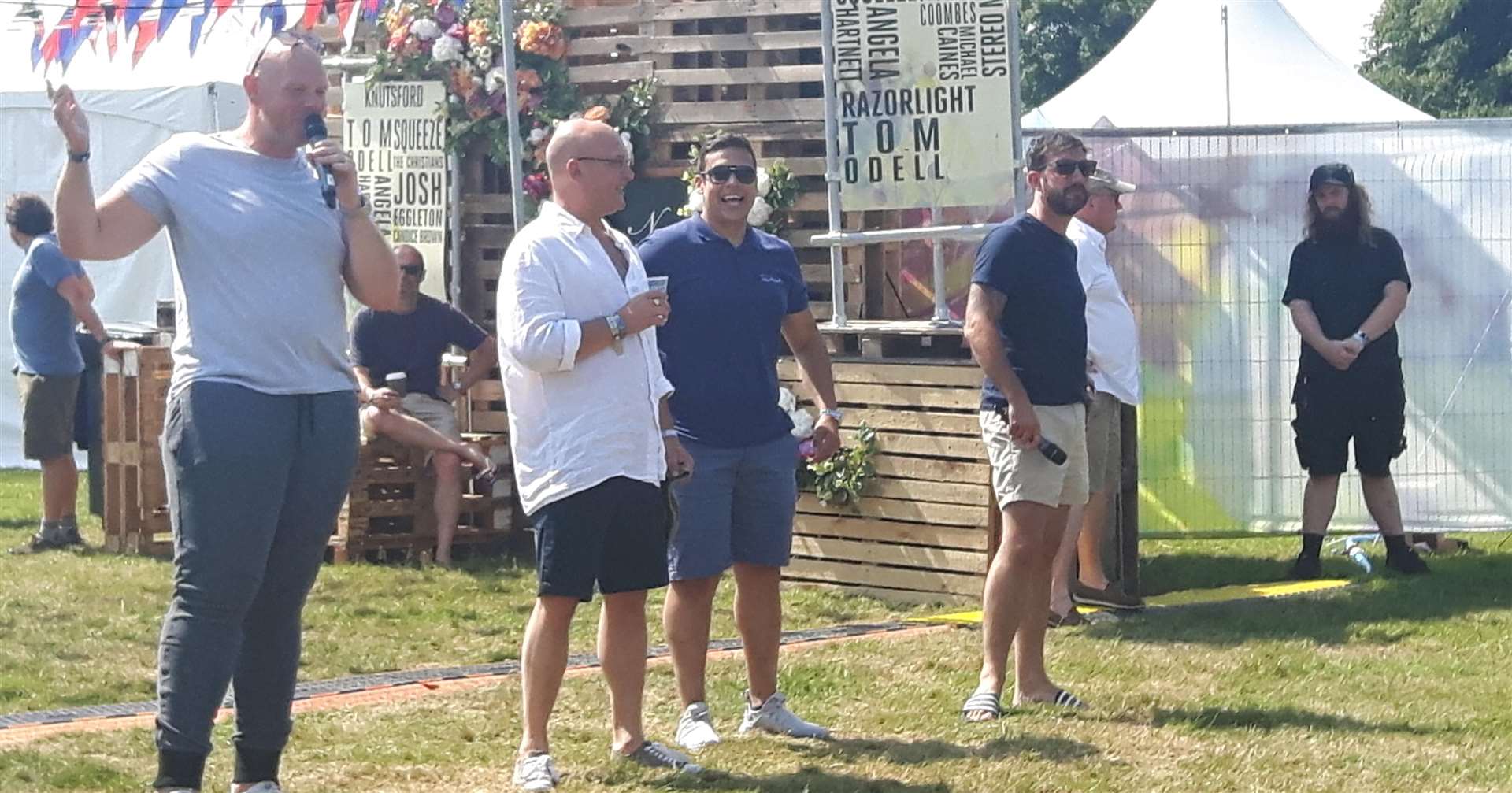 Tom Kerridge, left, gets things going, joined by Greg Wallace, Paul Ainsworth and Mark Sargeant