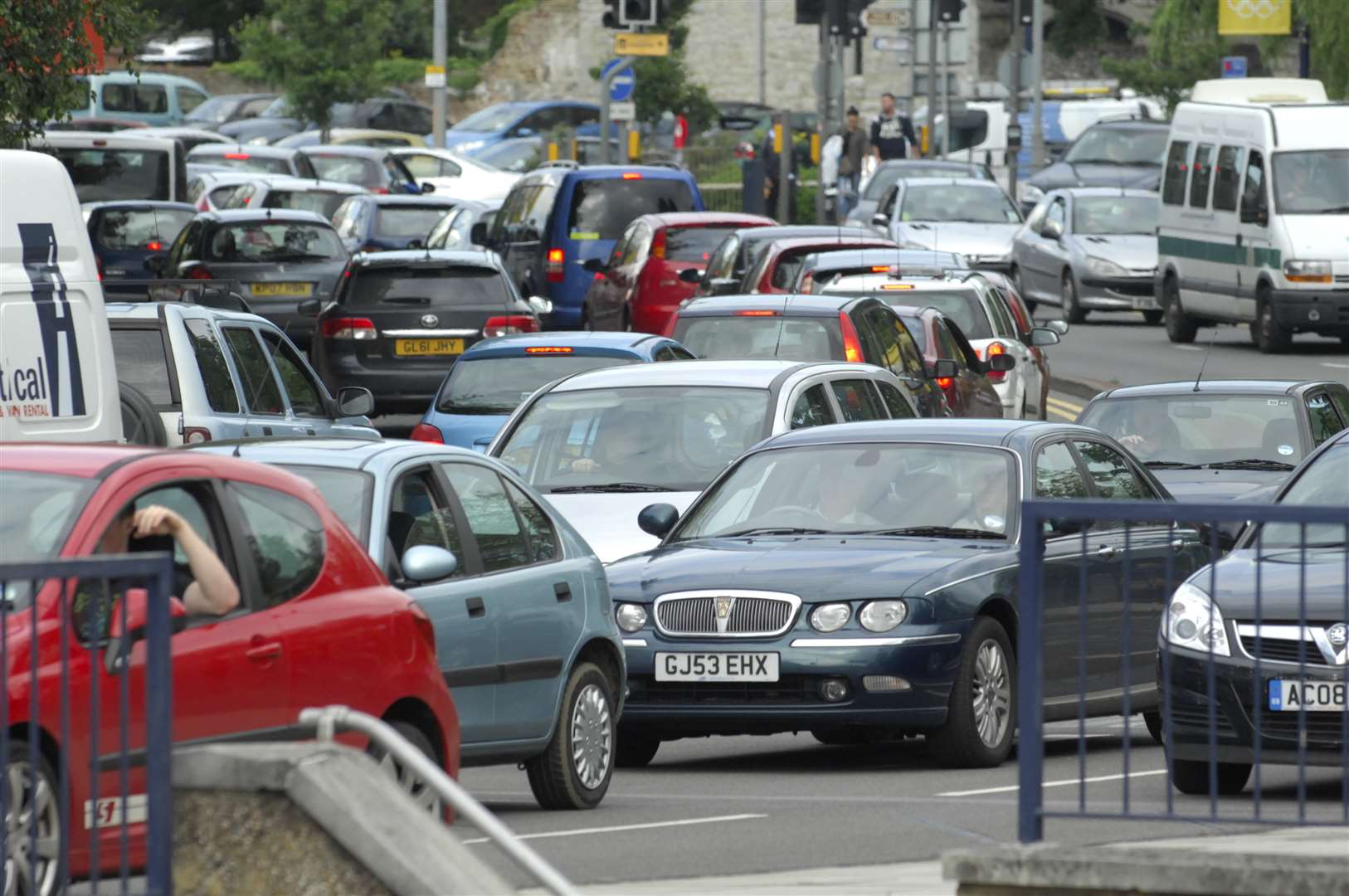 Traffic congestion in Bishops Way, Maidstone