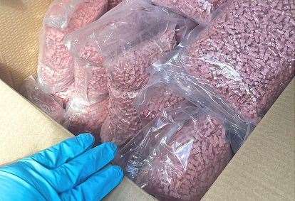 More than £1 million pounds of ecstasy was found in a van stopped in Swanley. Picture: Kent Police
