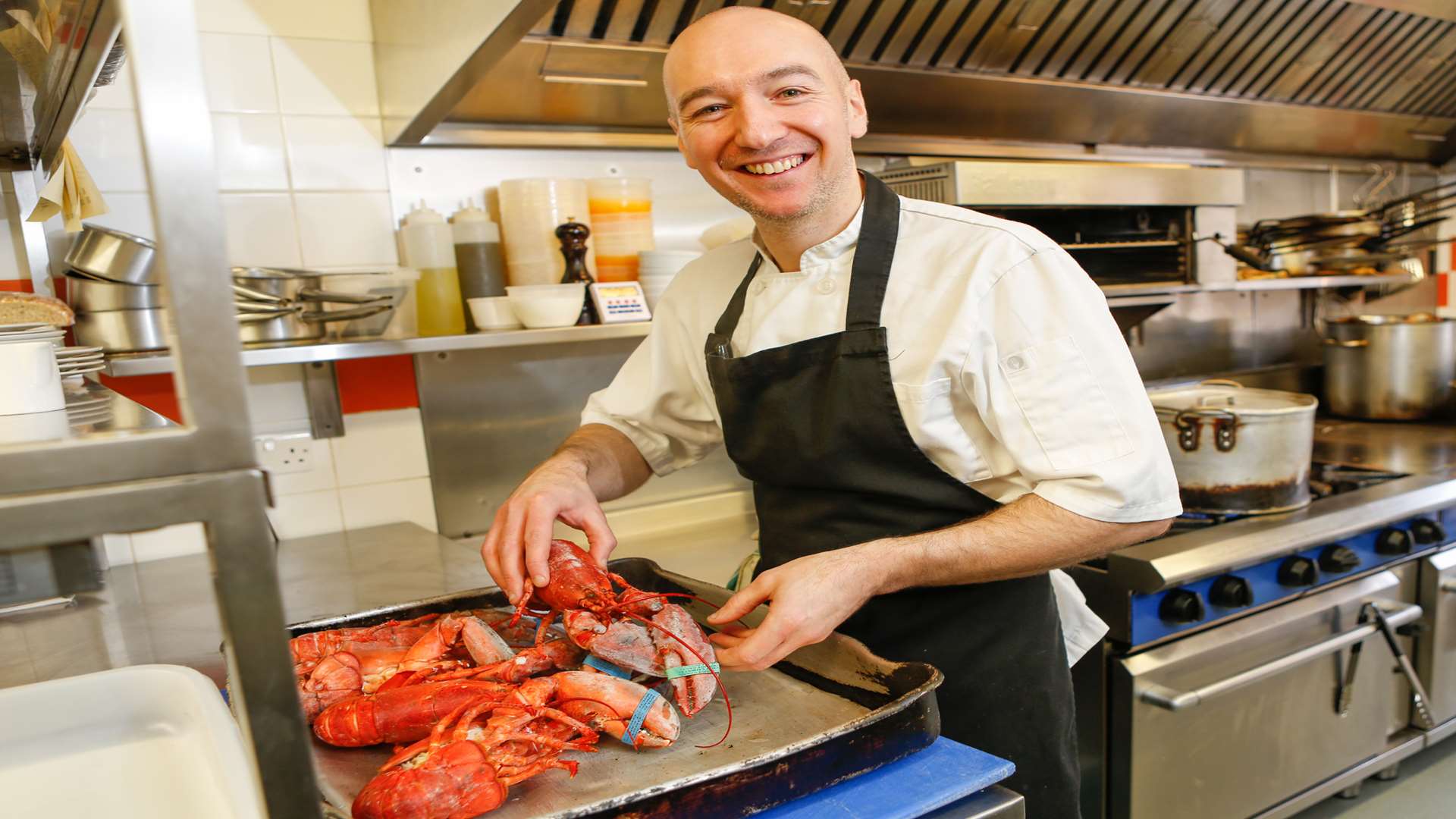 Chef Peter Baldwin at The Fish on the Green in Bearsted