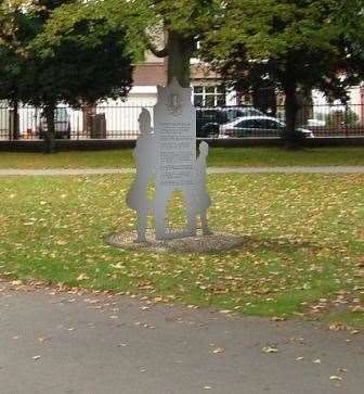 The memorial in Gillingham Park