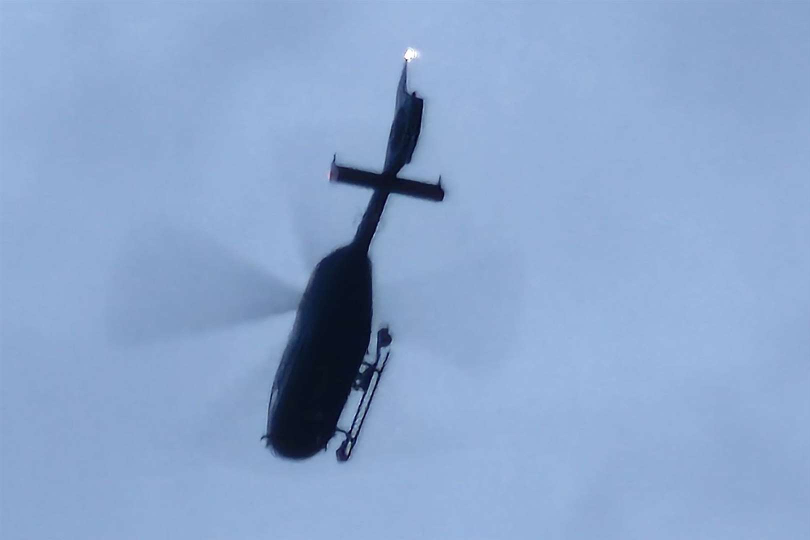 A police helicopter was called out yesterday afternoon. Stock picture