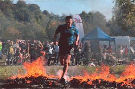 Jonathan Broad in the 2011 Spartan race in Redhill, Surrey.
