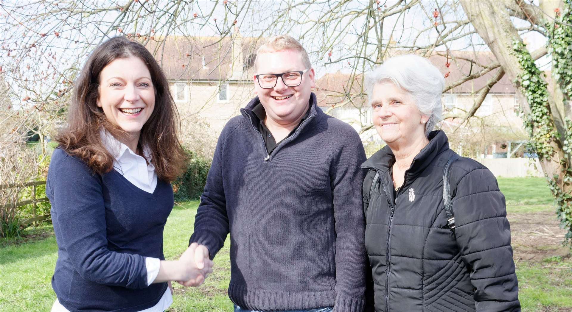 Former Sittingbourne and Sheppey Brexit Party parliamentary candidate Evie Martin, left, with Swale Lib Dem Group leader Cllr Ben J Martin and Lib Dem Faversham Town Council Mayor Cllr Alison Reynolds