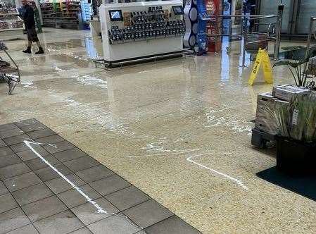 Customers were asked to finish their purchases and leave the store