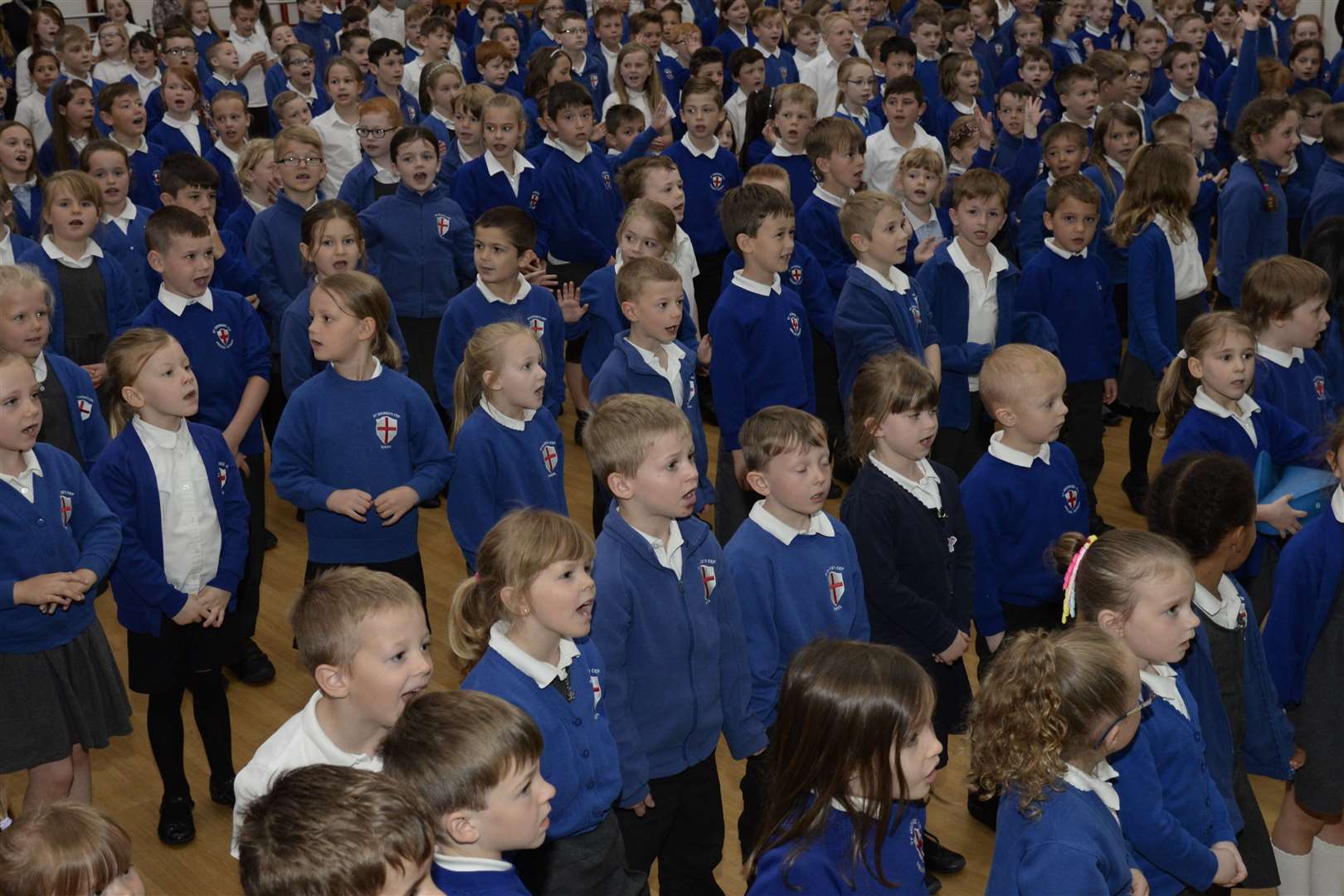 Pupils during the assembly at St George's primary.