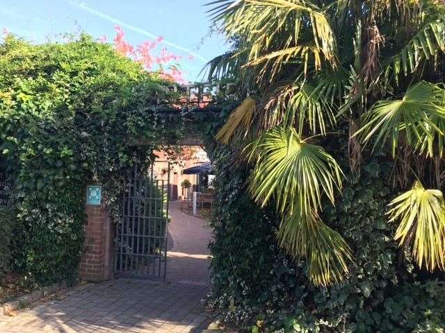 If you approach the pub from the car park then you enter through this slightly tropical looking gated entrance to the back garden
