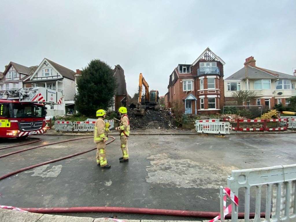 The middle home has been demolished. Picture by Steve Salter