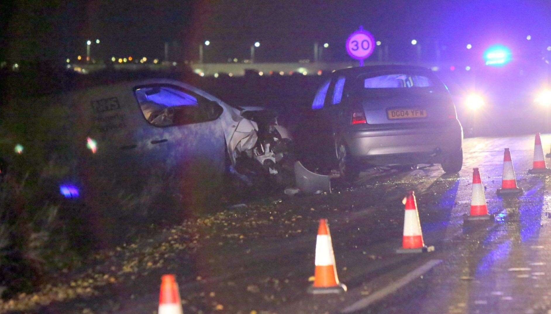 The aftermath of the crash. Picture: UK News in Pictures