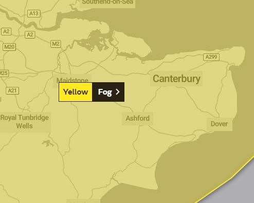 The yellow weather warning covers the entire county
