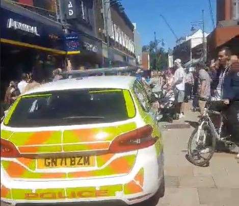 Police responding to an incident in Chatham High Street