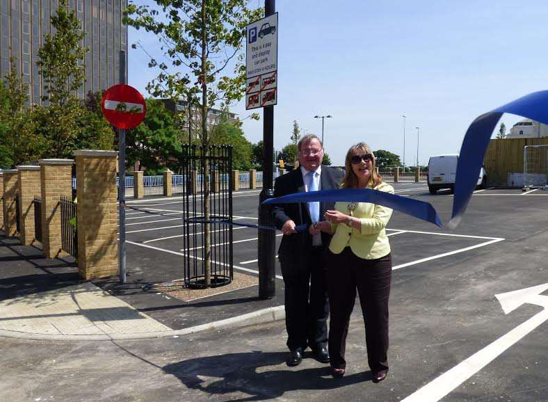 Cllr Nigel Collor and chairman of Dover District Council Sue Chandler cutting the ribbon