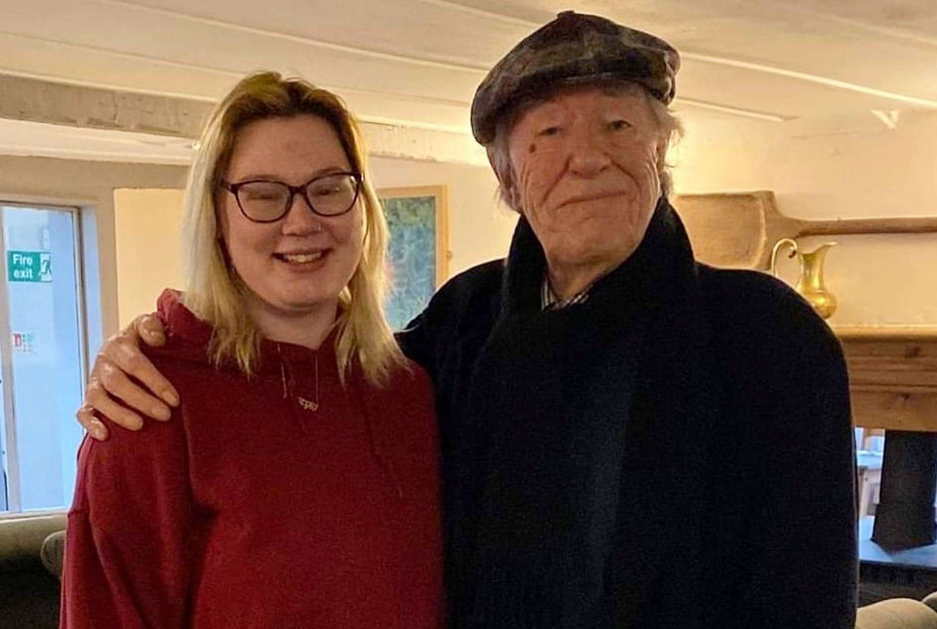 Michael Gambon delighted staff by popping in to the Fenn Bell Inn in Hoo. Picture: The Fenn Bell Inn