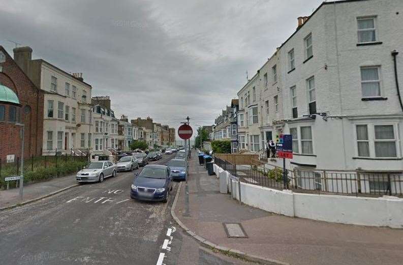 The incident happened in Godwin Road, Cliftonville. Picture: Google Street View