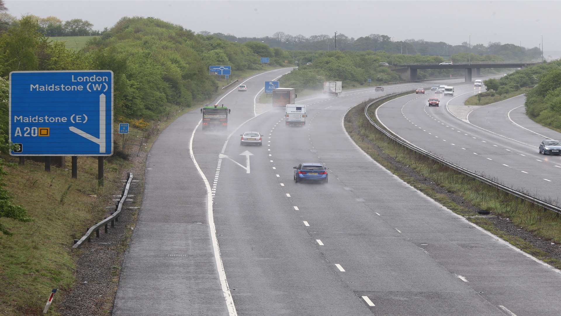The M20 at Junction 8. Stock image